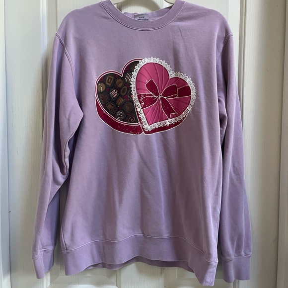 Living Fully by Mallory Ervin Valentine’s Sweatshirt- Box of Chocolates - Picture 1 of 3